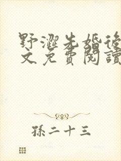 野涩先婚后爱全文免费阅读笔趣阁