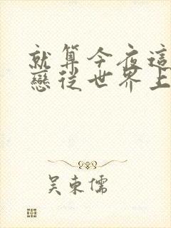 就算今夜这份爱恋从世界上消失在线观看