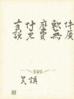 有什么软件看小说免费无广告的