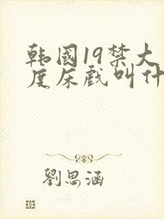 韩国19禁大尺度床戏叫什么