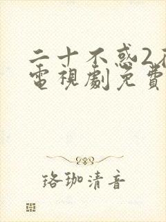 二十不惑2在线电视剧免费观看完整版
