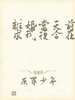 离婚当天前夫跪求我复合在线全文阅读封面