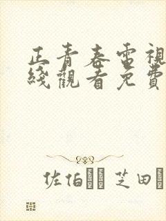 正青春电视剧在线观看免费