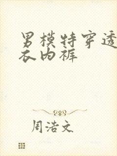 男模特穿透明内衣内裤