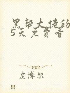 黑帮大佬的365天免费看