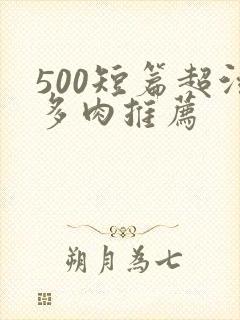 500短篇超污多肉推荐