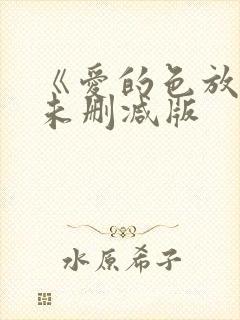 《爱的色放2》未删减版