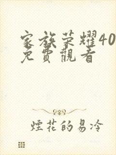 家族荣耀40集免费观看
