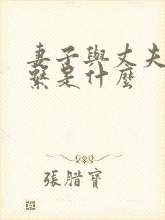 妻子与丈夫的关系是什么