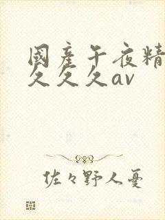 国产午夜精品久久久久av