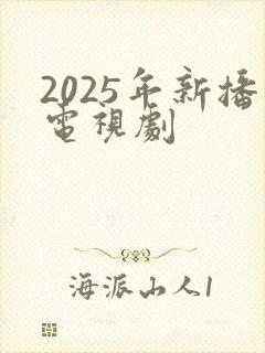 2025年新播电视剧
