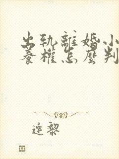 出轨离婚小孩抚养权怎么判封面