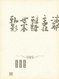 韩世雅主演的电影寡糖在哪里可以看
