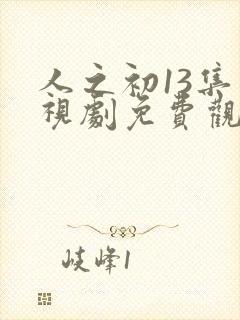 人之初13集电视剧免费观看封面