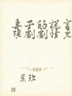 妻子的谎言 电视剧剧情免费观看