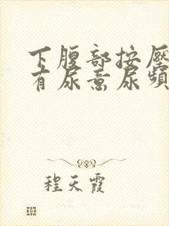 下腹部按压疼痛有尿意尿频封面