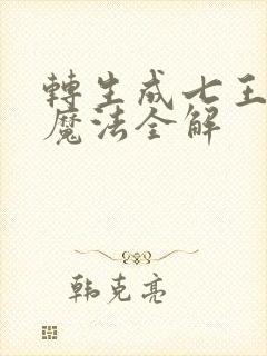 转生成七王子的魔法全解