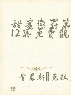 甜蜜惩罚第一季12集免费观看