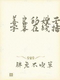 善良的嫂子中文字幕在线播放封面