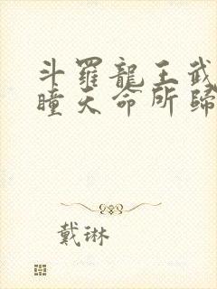 斗罗龙王武魂重瞳天命所归小说免费阅读