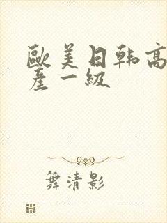 欧美日韩高清国产一级