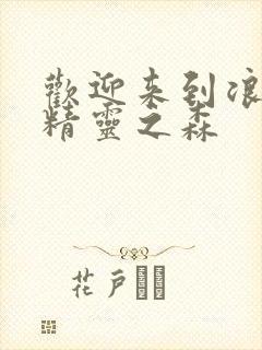 欢迎来到浪荡的精灵之森