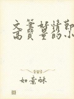 文笔好情节好的高质量的小说推荐