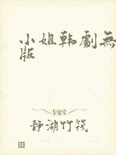 小姐韩剧无删减版封面