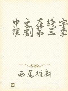 中文在线字幕电视剧第三季免费播放