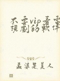 不要vip看电视剧的软件