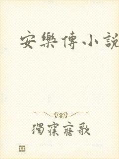 安乐传小说封面