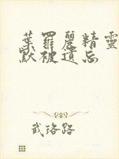 叶罗丽精灵梦王默被遗忘封面