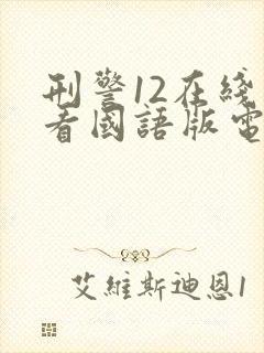 刑警12在线观看国语版电视剧