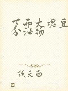 下面大块豆腐渣分泌物