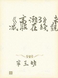 《高潮3》未删减版在线观看
