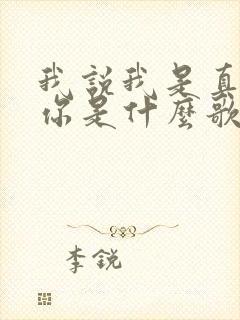 我说我是真的爱你是什么歌的歌词