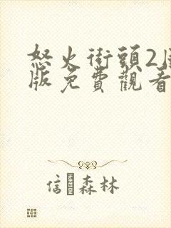 怒火街头2国语版免费观看高清