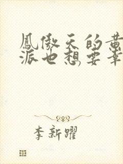 凤傲天的黄毛反派也想要幸福