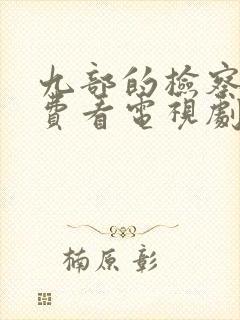 九部的检察官免费看电视剧