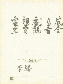 电视剧《底线》免费观看全集