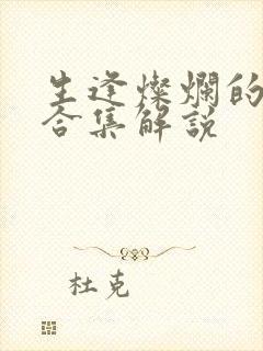 生逢灿烂的日子合集解说