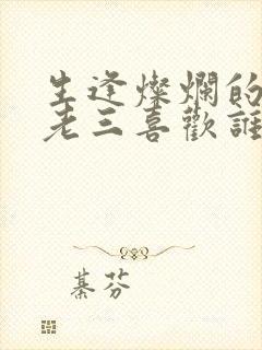 生逢灿烂的日子老三喜欢谁