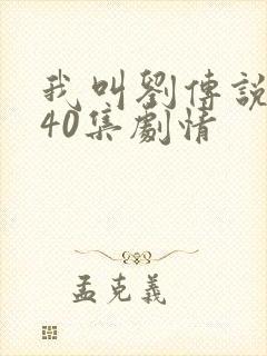 我叫刘传说1—40集剧情封面