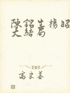 陈铭生杨昭结局大结局