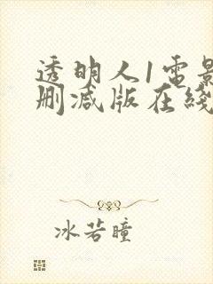 透明人1电影未删减版在线观看封面