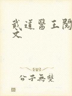 武道医王阅读全文