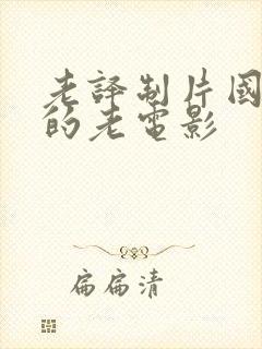 老译制片国语版的老电影