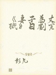 《妻子为丈夫升职》日剧完整版