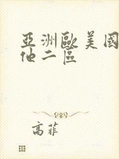 亚洲欧美国产其他二区