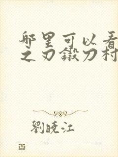 哪里可以看鬼灭之刃锻刀村